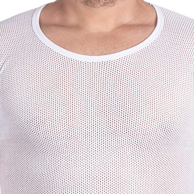Pierre Donna 3 pcs Men's Mesh Undershirt | Breathable & Moisture-Wicking | Lightweight & Quick-Dry | Anti-Odor Technology