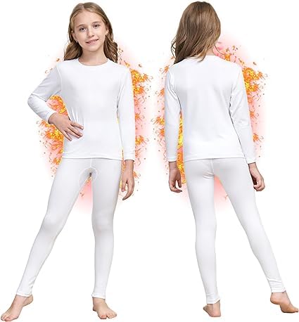 : Pierre Donna Thermal Set Underwear For Girls - Thermal Underwear Set [Choose one size bigger for comfort]