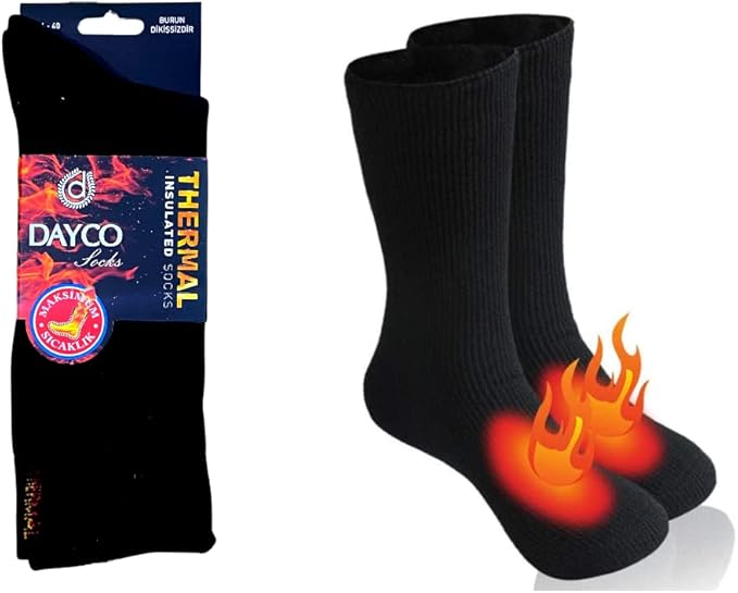 DAYCO  Men Thermal Socks Insulated For Warmer Feet 1 Pair hiking socks