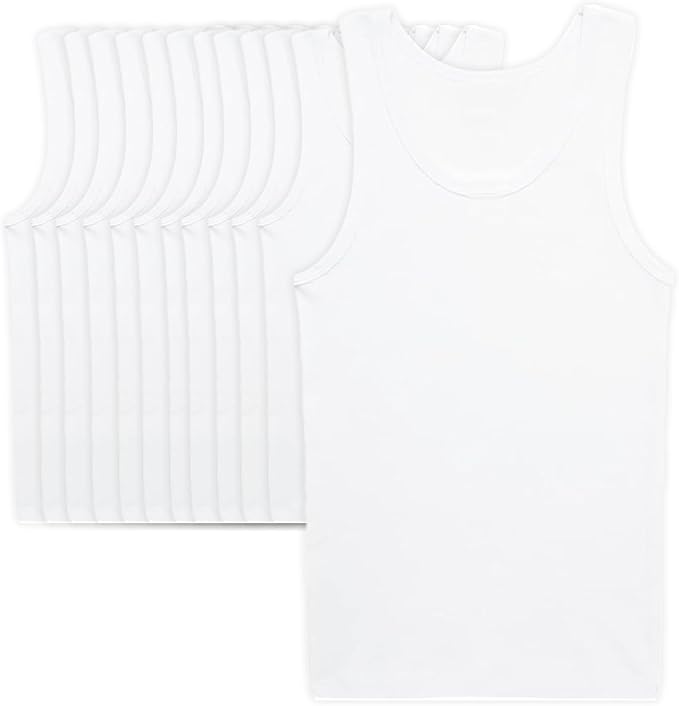 T-4062 VODEX Boys vest Underwear for Kids white Color Breathable Tank Top for Kids undershirt for Uniform And School