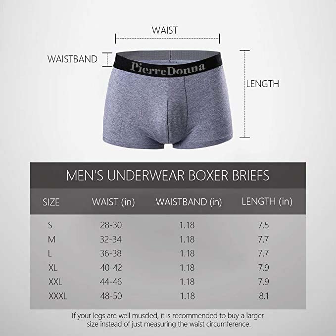 PIERRE DONNA Bamboo Cooling Underwear Boxer Brief For Men extra cooling multi color Pack of 2