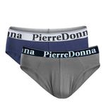 Pierre Donna Bamboo Underwear Mens Brief Boxer (VALUE PACK 2), Cooling and Professional Made for Warm Weather and Comfortable No Pressure on waist Multi color Anti odor and Bacterial, Long Lasting