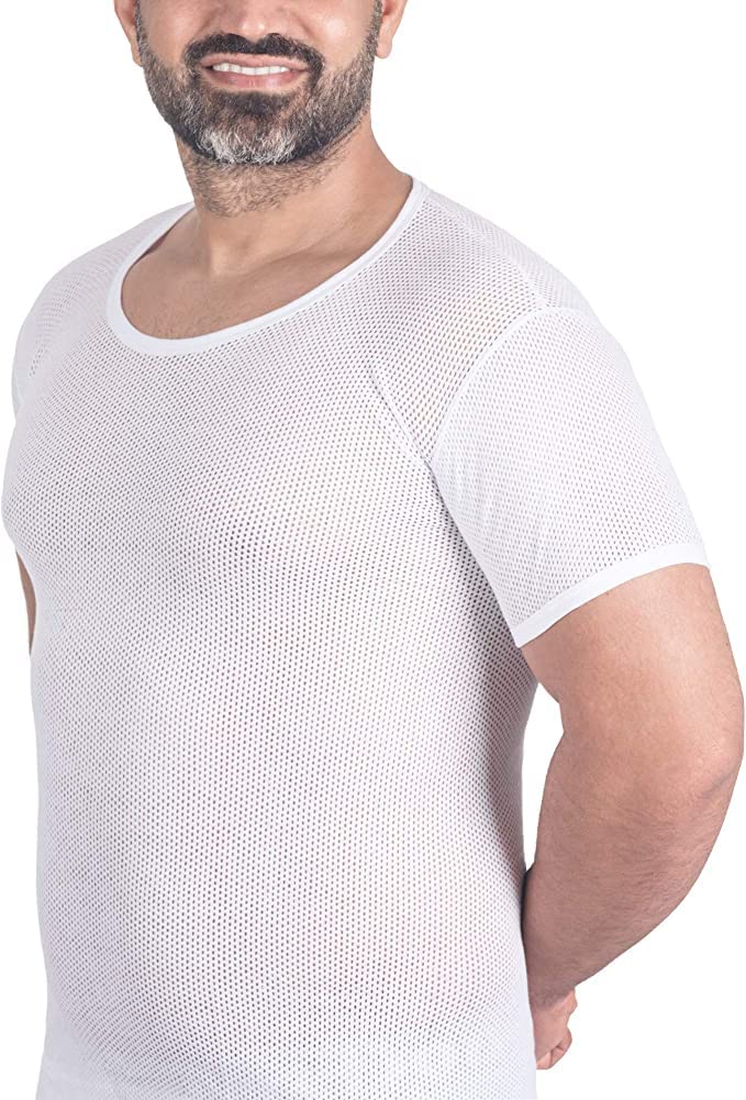 Donex Men's Plain Cotton Undershirt Soft & Comfortable Classic 3Pieces Fit Essential Undershirt