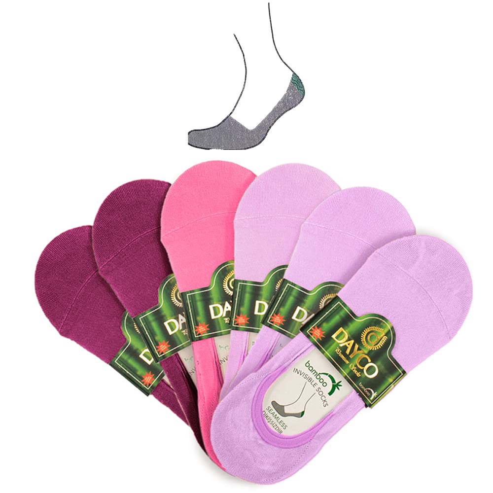 DAYCO No Show Socks For Women, Bamboo Casual Low Cut Sock Liners