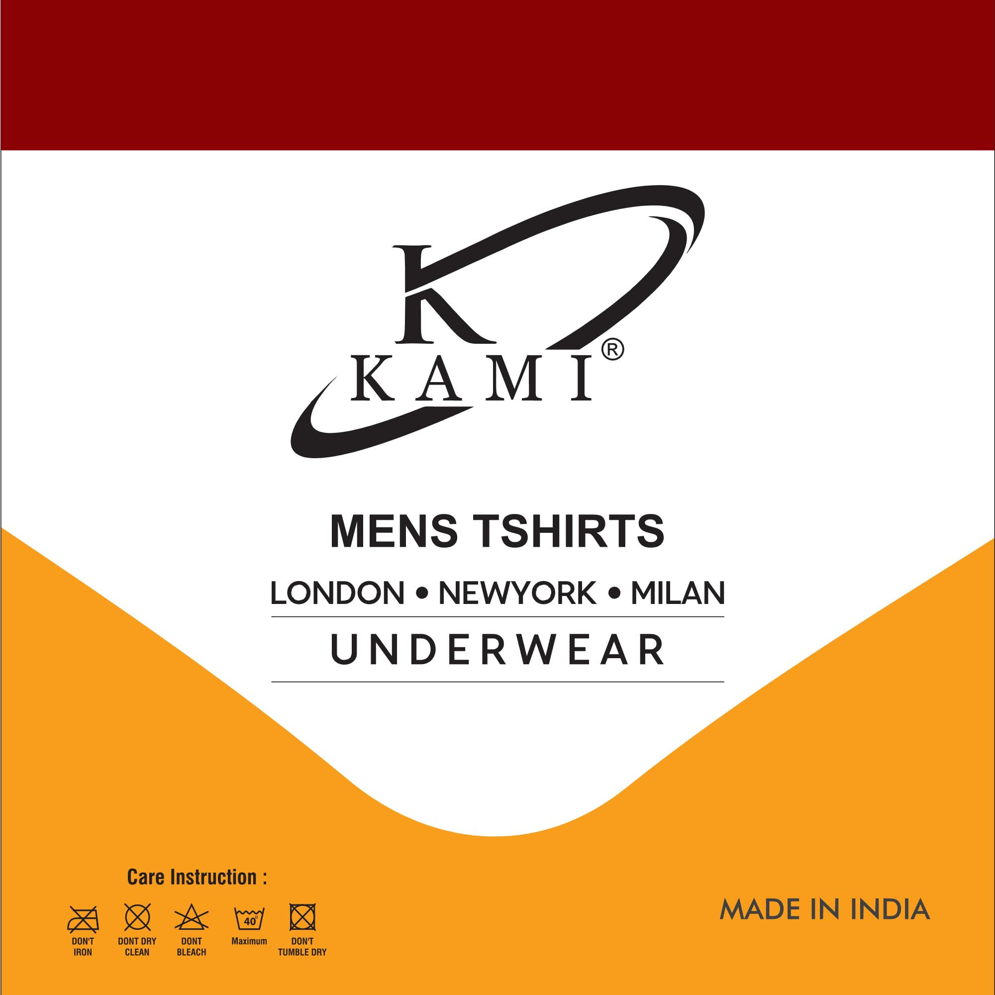 Kami Men's undershirt Round Neck T-shirt - multi pack tank top (choose 1 to24 Pieces pack)