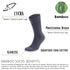 K KAMI ® Men's Bamboo Socks, Toe Business Casual Formal socks, 4 Pairs, Fit Shoe Size 39-40