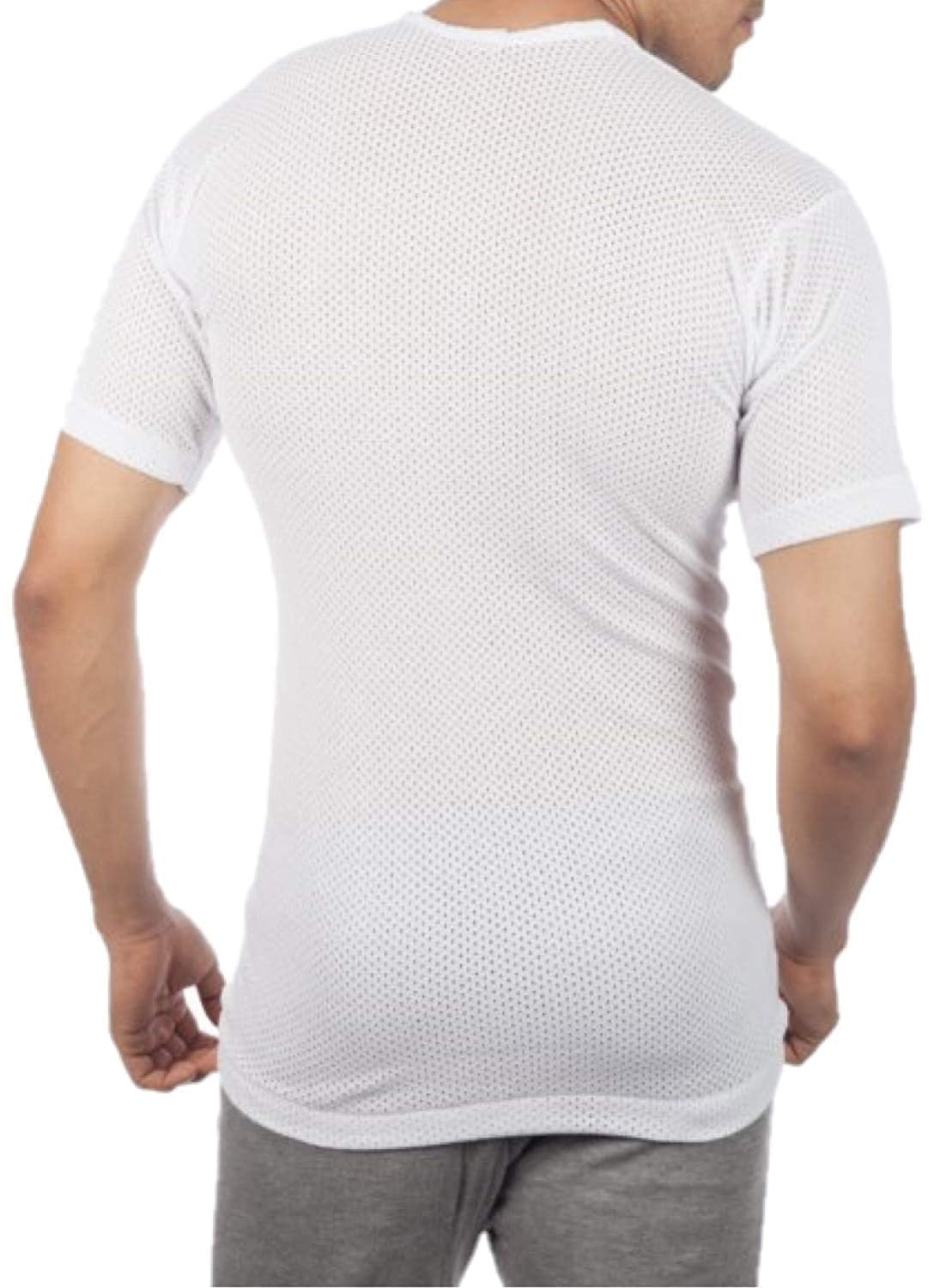 Pierre Donna Men's Mesh Undershirt | Breathable & Moisture-Wicking | Lightweight & Quick-Dry | Anti-Odor Technology