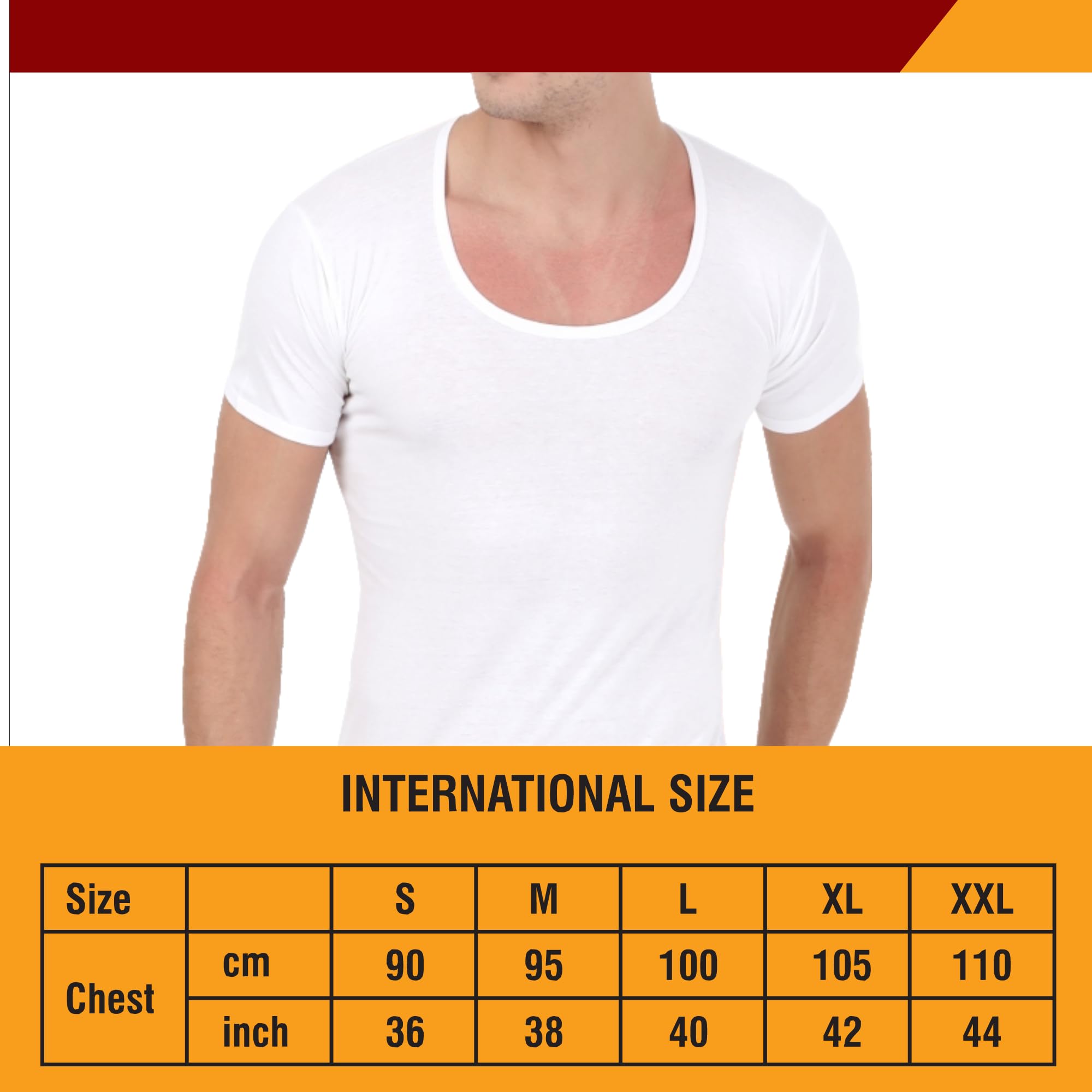 Pierre Donna O-Neck Tshirt for Men 100% Cotton Underwear O-Neck T-Shirt | Single Jersey | Breathable & Moisture-Wicking | Premium Comfort