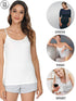 Dayco Ladies tank Top Camisole  white- All Cotton, Thin and Comfortable Korean camisole