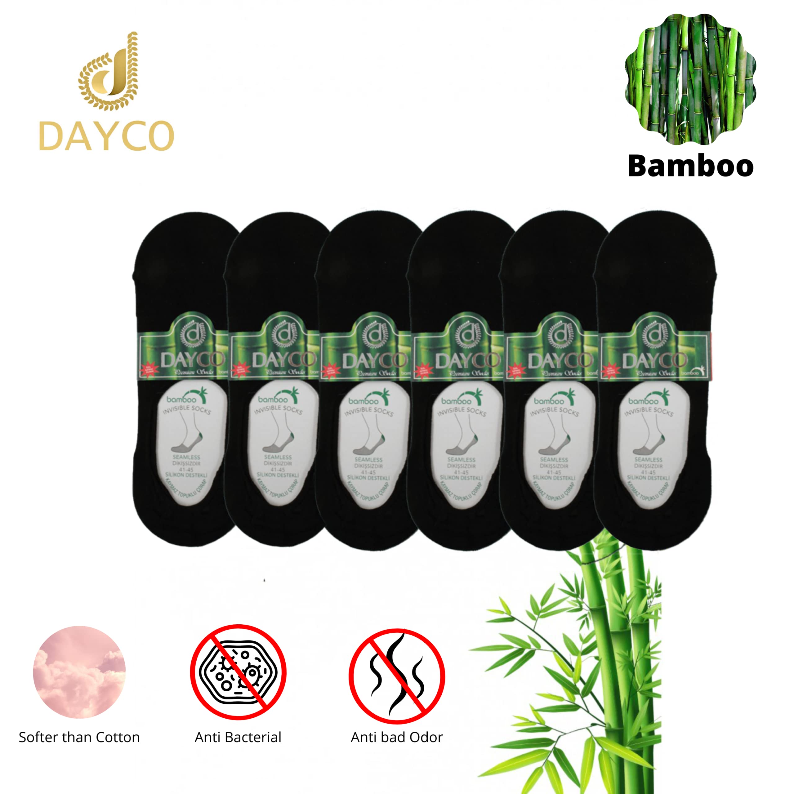 Dayco No Show Socks For Women, Bamboo Casual Low Cut Sock Liners