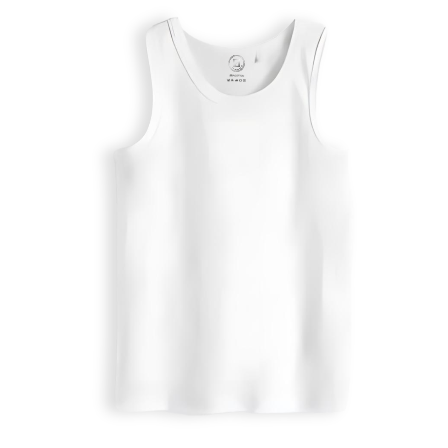 Pierre Donna Vest underwear for Men, single jersey Men's Vest Undershirt, Soft and Breathable underwear cotton (white)