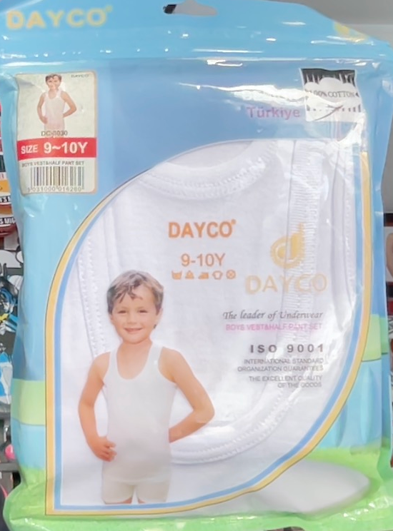 Dayco Boys Vest and Half Pant boxer set Bulk DC-3030