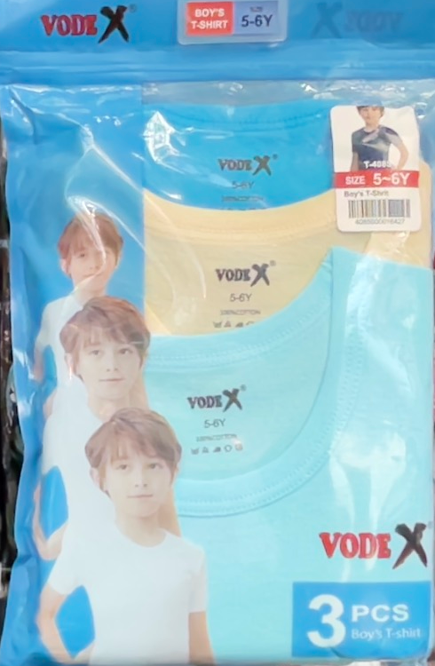 Vodex  T-shirt 3 pack for boys tanktop Bulk T-4071-4085