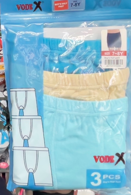 Vodex  Half Pants 3 pack for boys Bulk T-4072-4077