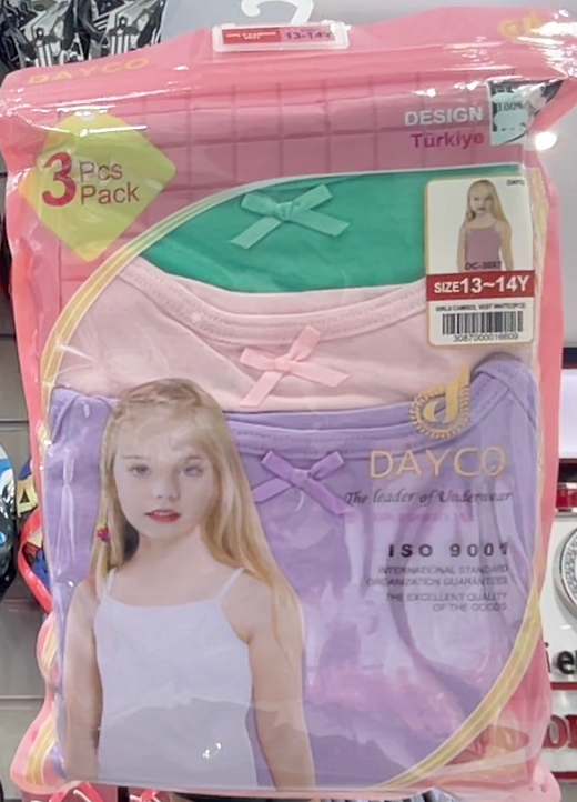 Dayco Girls Camisole vest White and mix color DC-3056-3087