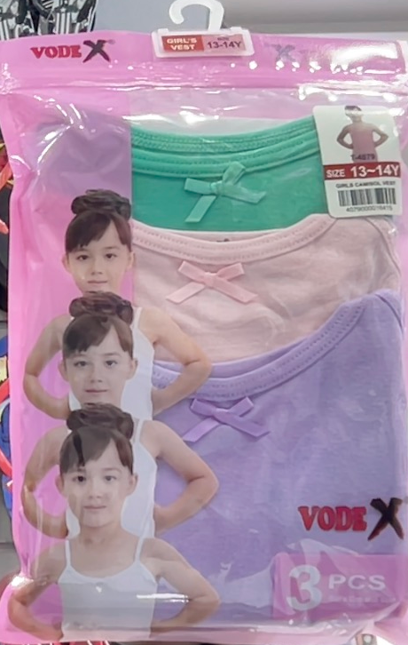 Vodex Girls Camisole 3 pcs Pack T-4073-4079