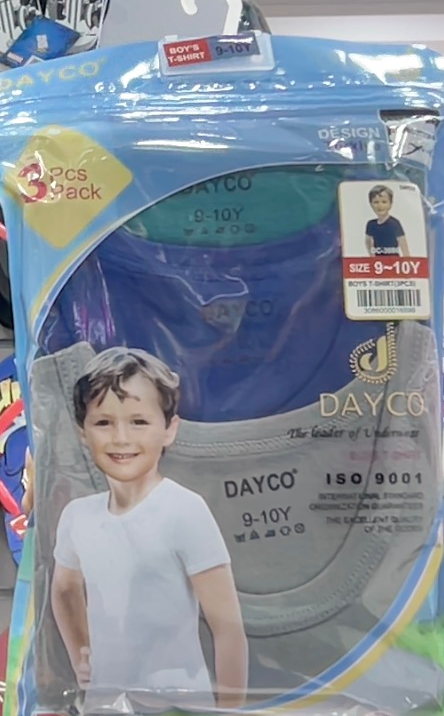 Dayco  T-shirt 3 pack for boys tank top Bulk DC-3051-3086