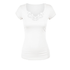 Pierre Donna Ladies  Motif T-shirt Top White- All Cotton, Thin and Comfortable Korean