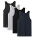 Pierre Donna Men's Undershirts Vest 1 pieces SETS, Soft and Breathable underwear (Navy Blue)