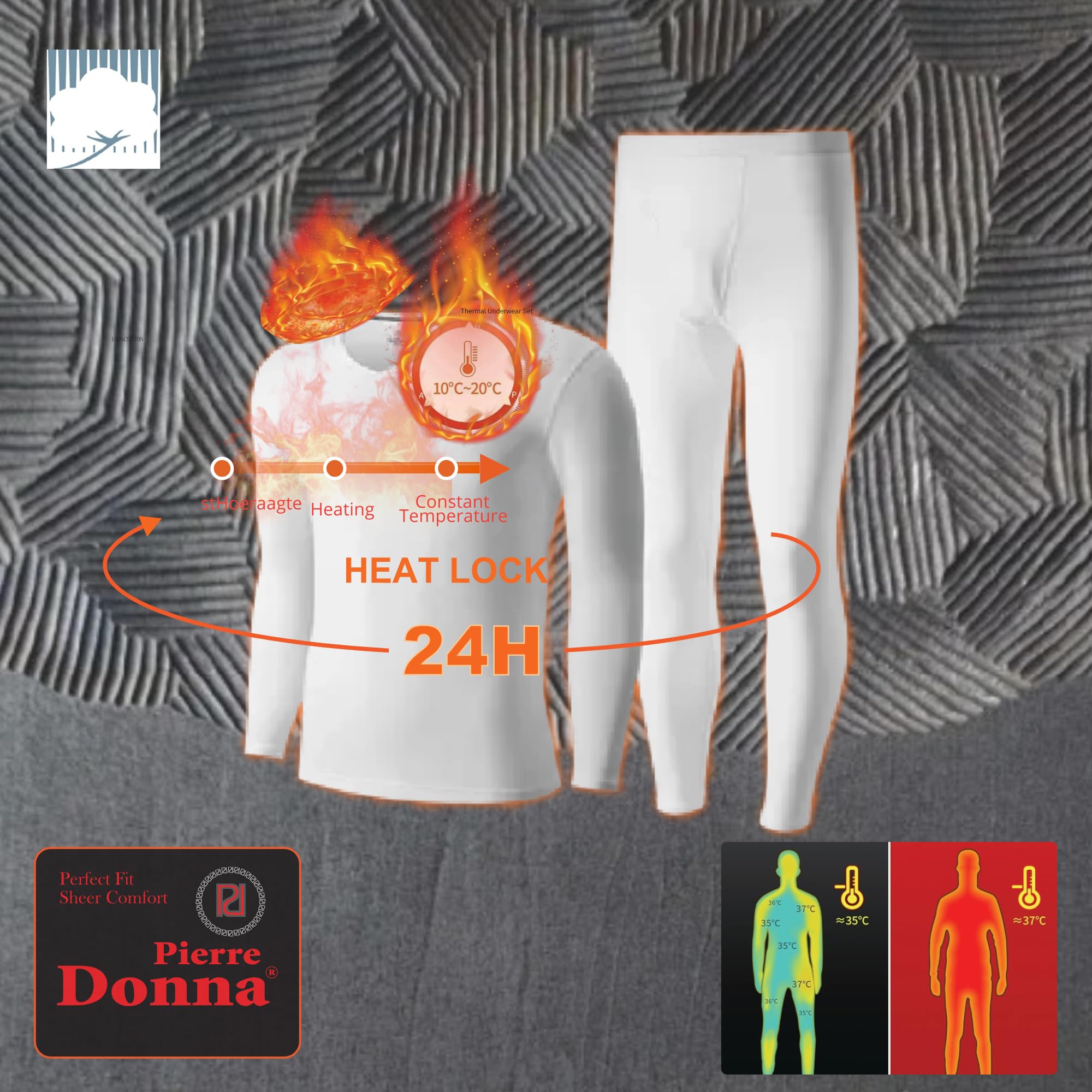 Pierre Donna Thermal Set Underwear For men - Thermal Underwear Set