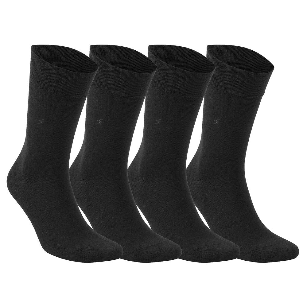 Kami Mens Socks, Soft Bamboo Formal Socks Anti Bacterial, Anti Odor 4 Pairs