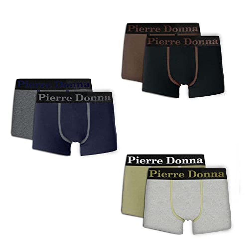 Multipack Mens Boxers Band Underwear (pack of 6)-Pierre Donna-boxer,boxers,design,men boxer,mens,multipack,pierre,size,this,underwear,with