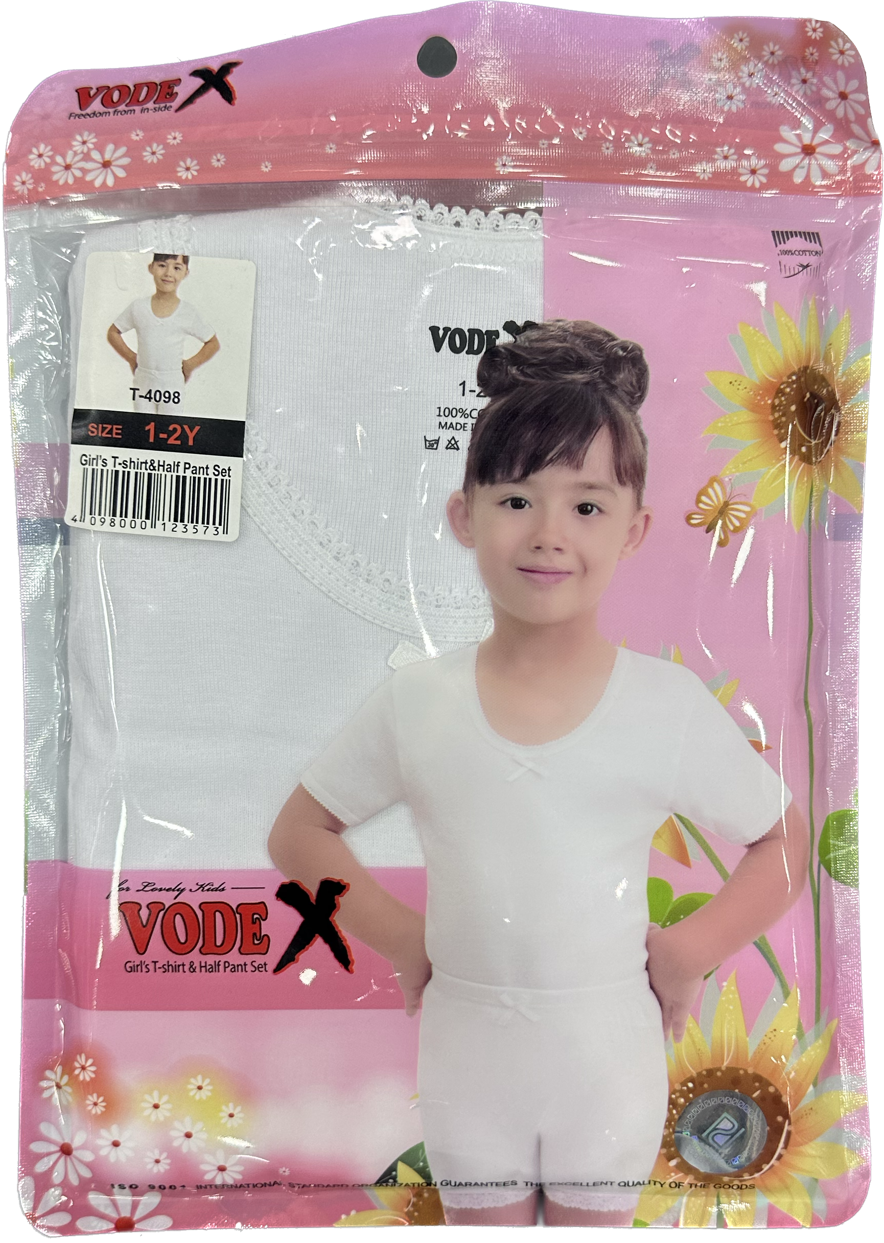 VODEX Girls Vest and half pants Set - Underwear white wholesale 12 pcs - carton