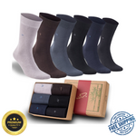 Kami Mens Socks, Soft Bamboo Formal Socks Anti Bacterial, Anti Odor 6 Pairs