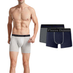 Pierre Donna Boxer Underwear For Men (pack of 2)(navy blue & grey)