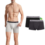 Pierre Donna Boxer Underwear For Men (pack of 2)(black & dark grey)