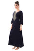 Pierre Donna Navy Blue Gown Full Sleeves for Ladies - Dealz Souq