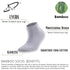 Kami Mens Socks, Soft Bamboo ankle Socks Anti Bacterial, Anti Odor 6 Pairs